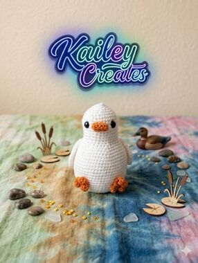 Handmade Crochet Duck Plush Stuffed Animal